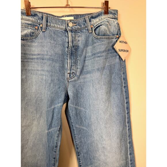 NEW NWT MOTHER Dodger Button Hover Cuff Jeans in Funk N Flare Size 31 - Picture 4 of 5